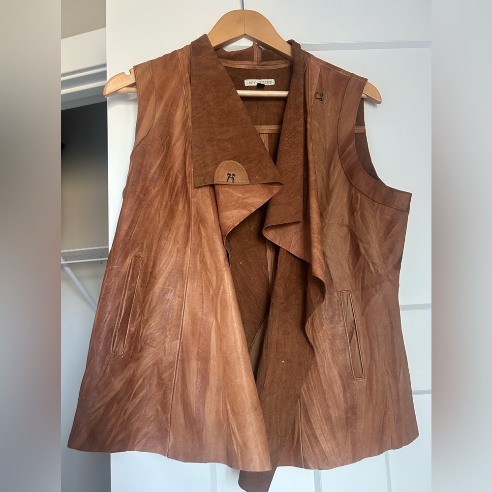 My Tribe Tan Suede Vest